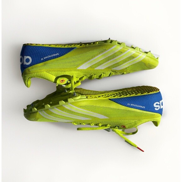 Adidas Sprint Star 4 Mens Size 9.5 Yellow Running Track & Field Spikes Shoes - Picture 8 of 10